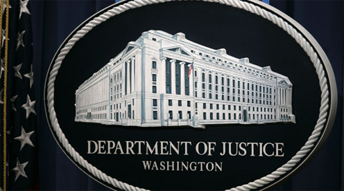 Department of Justice sign