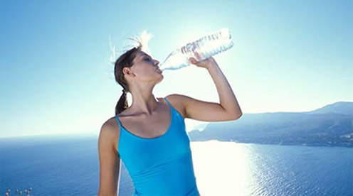 Women drinking water