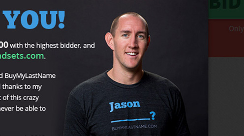 Jason Sadler buymylastname.com