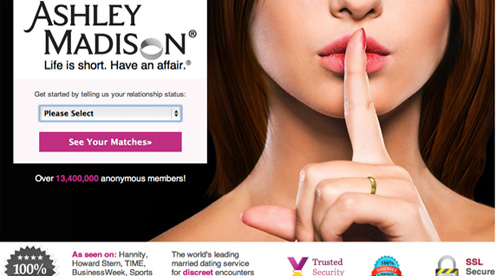 Extramarital affair site