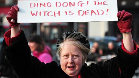 Margaret Thatcher protesters
