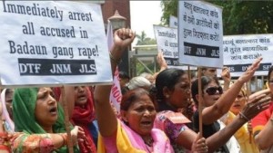 Badaun rape case protest